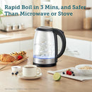 COSORI Electric Kettle, Tea Kettle Pot, 1.7L/1500W, Stainless Steel Inner Lid & Filter, Hot Water Kettle Teapot Boiler & Heater, Automatic Shut Off, BPA-Free, Black-OPEN BOX