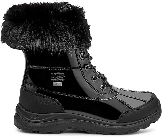 UGG Women's Adirondack Boot III Patent Snow, Black