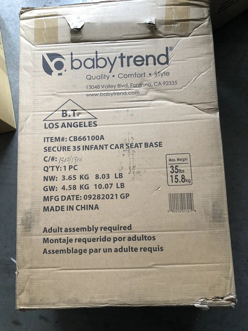 Baby Trend Secure 35 Infant Car Seat Base, Black OPEN BOX