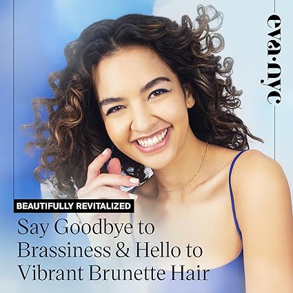 Eva NYC Brass to Sass Brunette Conditioner, Blue Conditioner for Brassy Hair, Neutralizes Brassy Red and Orange Tones, 8.8 fl oz