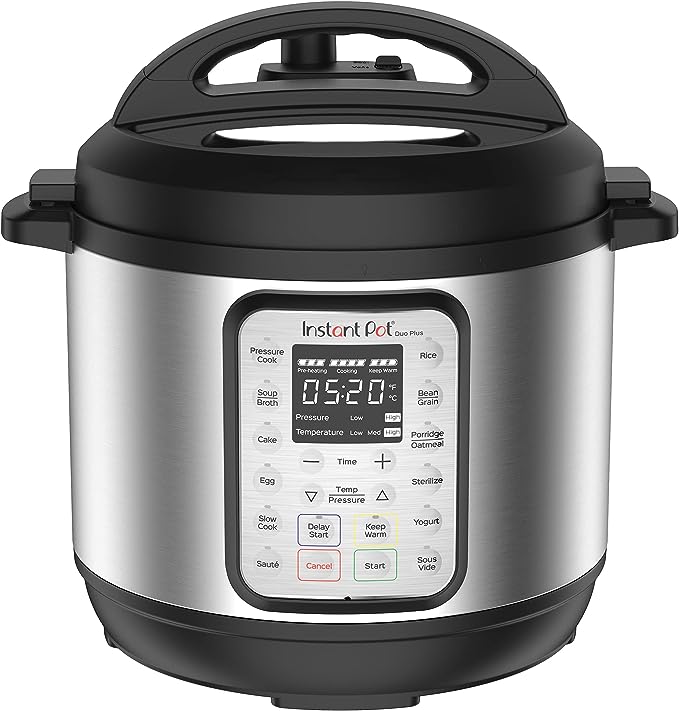 Instant Pot Duo Plus 9-in-1 Electric Pressure Cooker, Slow Cooker, Rice Cooker, Steamer, Sauté, Yogurt Maker, Warmer & Sterilizer, Includes App With Over 800 Recipes, Stainless Steel, 6 Quart