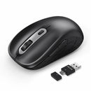Jelly Comb MS048 Wireless USB Type-C & USB Mouse (Black & Silver)  NEW