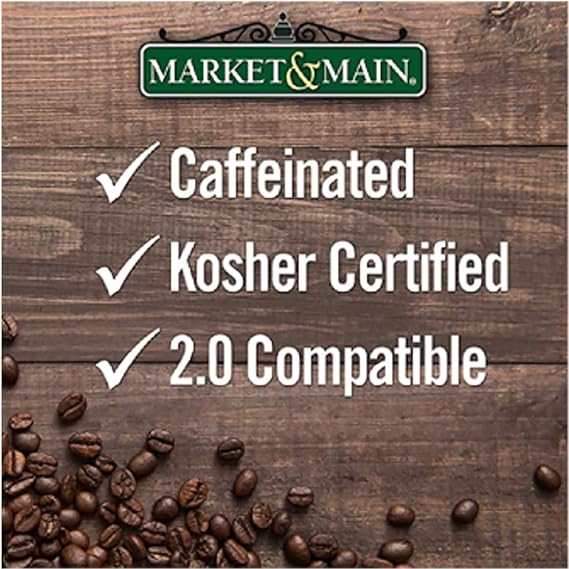 Market & Main OneCup, Maple Cinnamon, Flavored Coffee, Compatible with Keurig K-cup Brewers, 18 Count